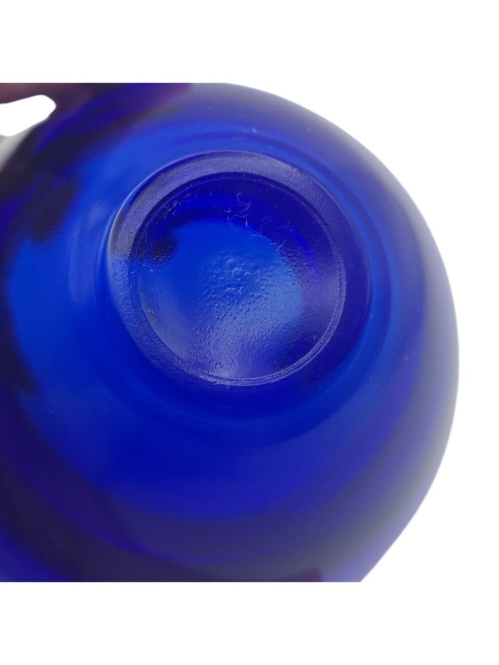 Vintage Kosta Boda Atoll Cobalt Blue Art Glass Candle Holder Anna Ehrner Sweden - Picture 5 of 8